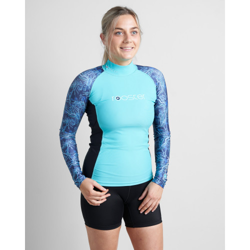 Womens Rash Top-Long Sleeved- SEAGRASS